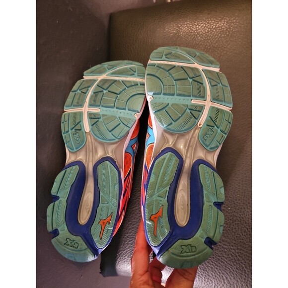 Mizuno Wave Catalyst Women's Athletic Running Shoes Sz W8.5 Orange Blue - Picture 8 of 12